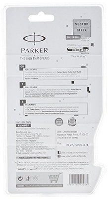 Parker Vector Stainless Steel Roller Ball Pen - Blue Ink, Pack Of 1