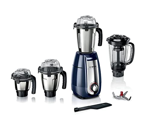 Bosch TrueMixx Pro Mixer Grinder MGM8842DIN 1000 W 4 Jars, Dark Blue (Indian Plug)