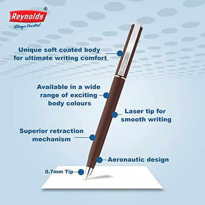 Reynolds Jetter 0.7mm Ball Pen - Blue Ink, Pack of 5