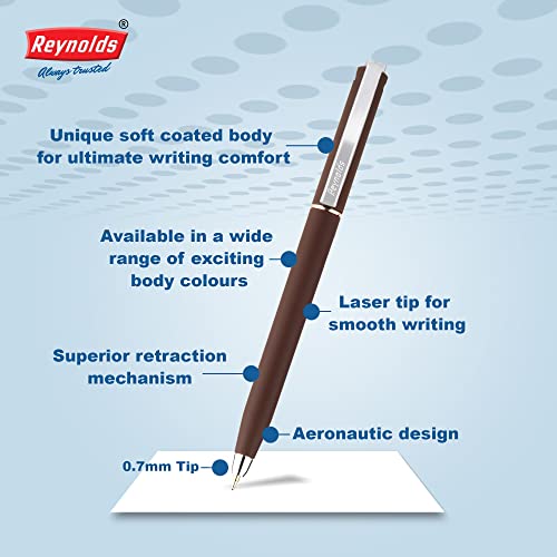 Reynolds Jetter 0.7mm Ball Pen - Blue Ink, Pack of 5