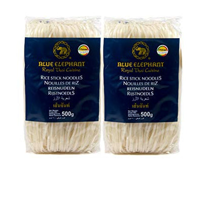 2x BLUE ELEPHANT Thai Pad Rice Noodles, 500G each (Pack Of 2)