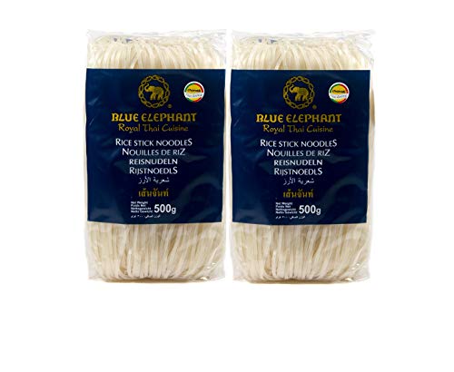 2x BLUE ELEPHANT Thai Pad Rice Noodles, 500G each (Pack Of 2)