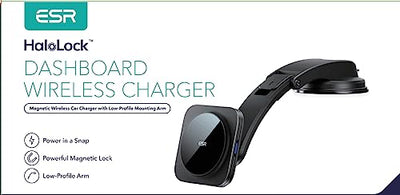 ESR Dashboard MagSafe Car Mount Charger, Compatible with MagSafe Car Charger, Magnetic Car Phone Holder for iPhone 16/15/14/13/12 Series & Galaxy S25, Fast Charging, Black