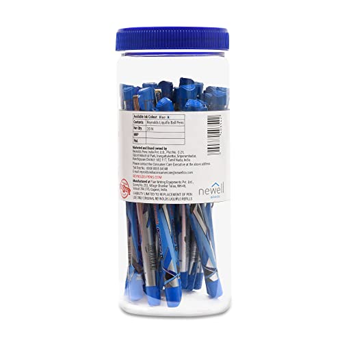 Reynolds Liquiglide 1mm Ball Pen- Blue Ink, Pack of 20