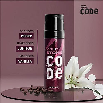 4x Wild Stone CODE Iridium Body Perfume for Men, 150ml  - Pack of 4