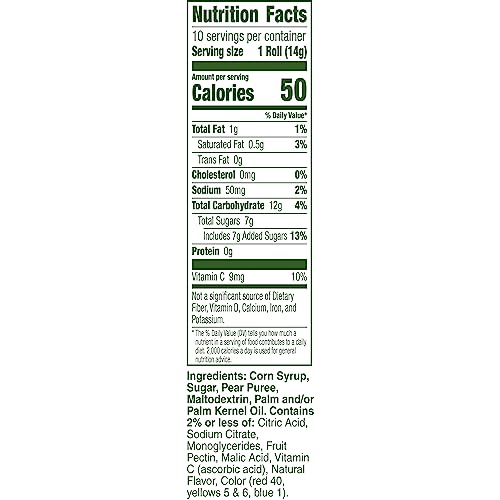 Betty Crocker Fruit Roll-Ups Tropical Tie-Dye Snacks, 141g