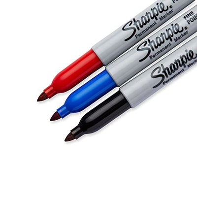 Sharpie Fine Tip Permanent Marker, Assorted, 3 Markers