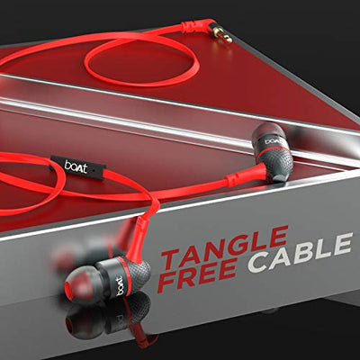 boAt Bassheads 225 Wired in Ear Earphone with Mic (Red)