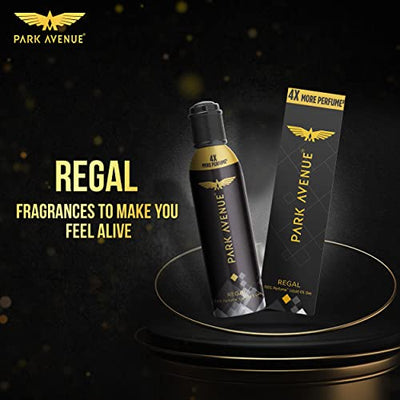 4x Park Avenue Regal NO GAS Premium Perfume For Men Long Lasting Fragrance Pack of 4 - 130ml each