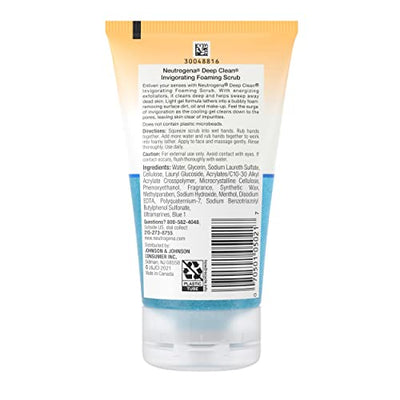 Neutrogena Deep Clean Invigorating Foaming Scrub, 4.2 Ounce