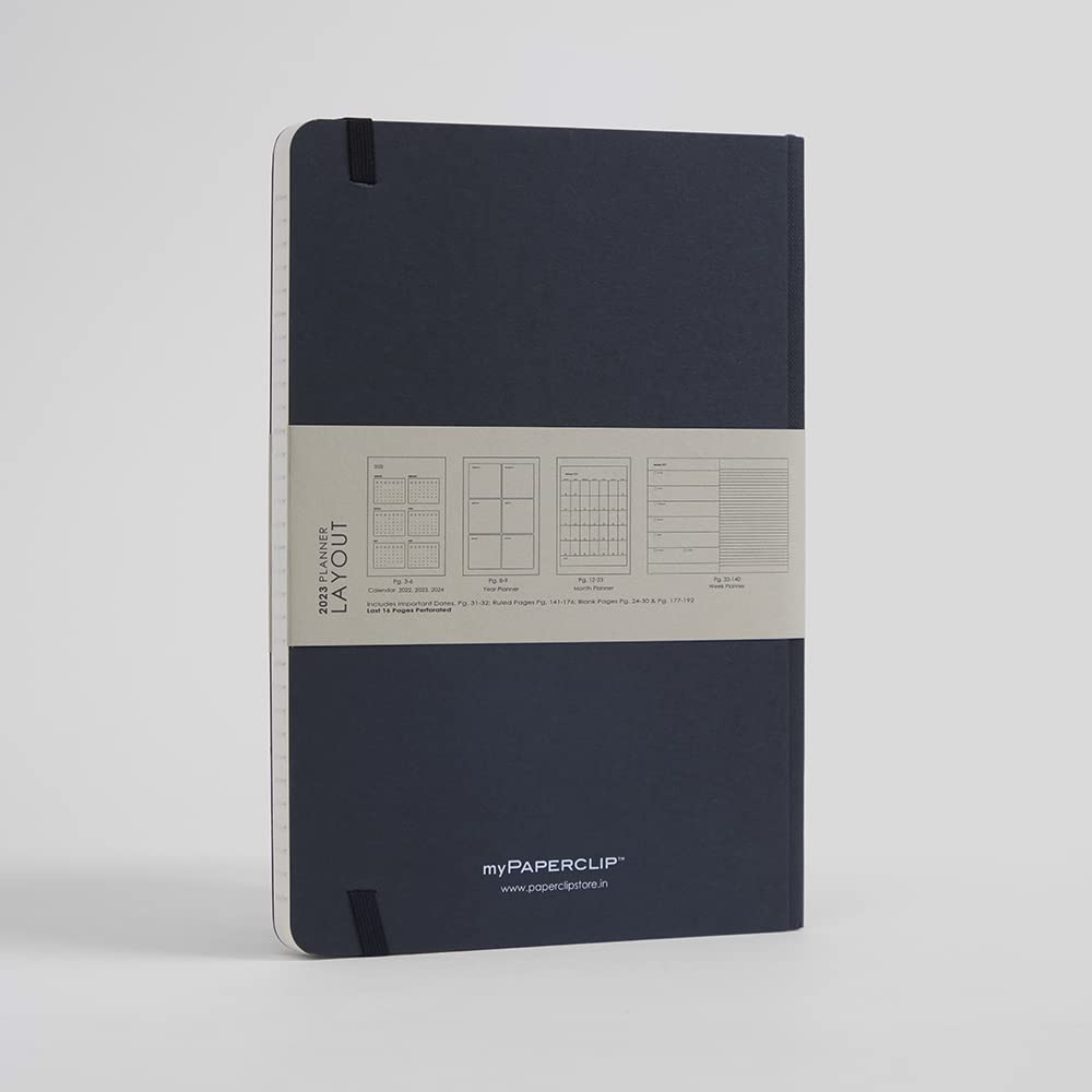 Mypaperclip Personal Organiser, Classic Edition, Fits Size (100 X 176 Mm) Notebook, Magnatic Lock (Classic - M1 Black)
