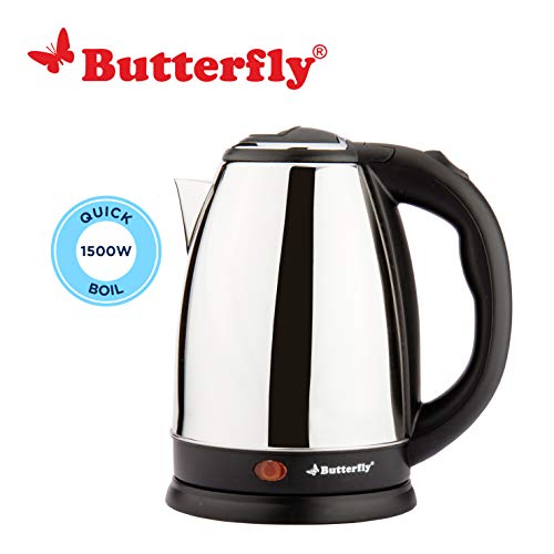 Butterfly EKN 1.8L 1500 Watt Electric Water Kettle (Stainless Steel) (Indian Plug)
