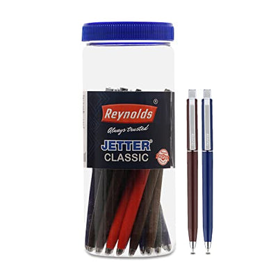 Reynolds Jetter 0.7mm Ball Pen - Blue Ink, Pack of 20