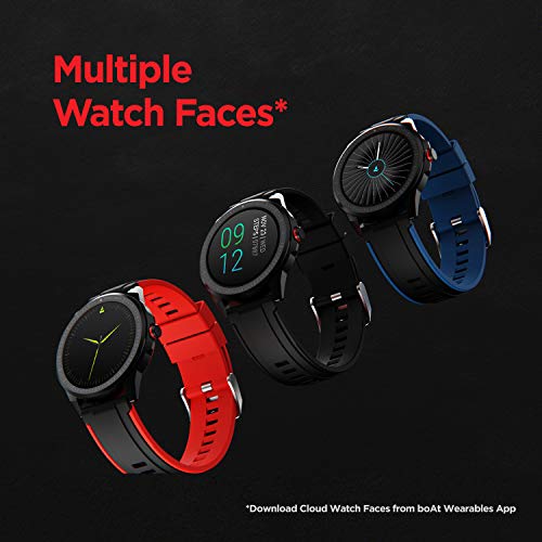 boAt Flash Edition Smart Watch with Activity Tracker, Multiple Sports Modes, 1.3" Screen, 170+ Watch Faces, Sleep Monitor, Gesture, Camera & Music Control, IP68 & 7 Days Battery Life(Galaxy Blue)