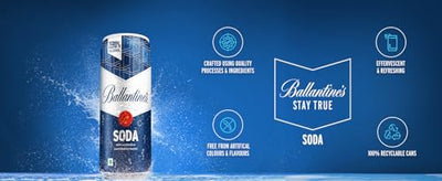 Ballantine's Soda Can, Pack of 24 Cans, 24 x 250ml