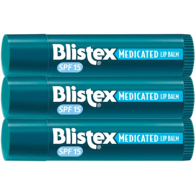 Blistex Medicated Lip Balm SPF 15, 3 Count