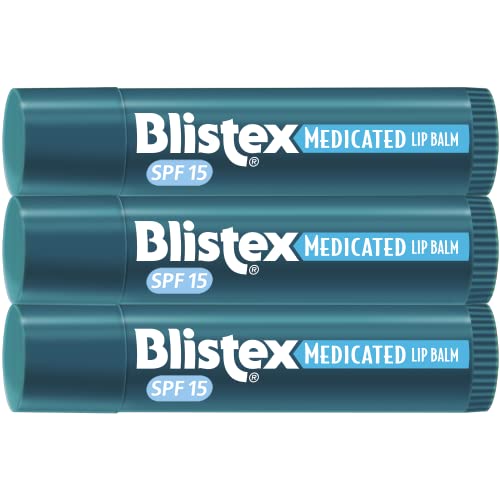 Blistex Medicated Lip Balm SPF 15, 3 Count