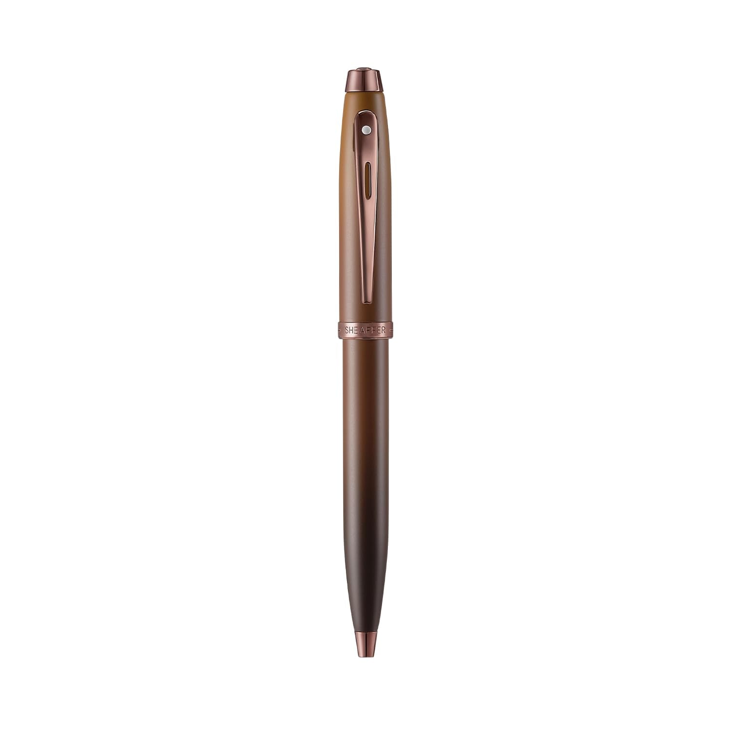 Sheaffer Gift 100 9374 Coffee Edition Matt Brown with Regal Brown PVD Trims Ballpoint Pen | Coffee Brown Ball Pen | Signature Ball pen