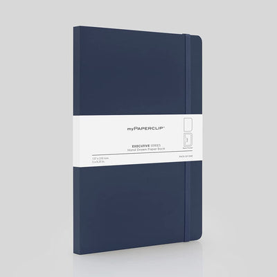 Mypaperclip Executive Series Notebook, Medium (5 X 8.25 In.), Plain, Esx192M-P Mixed (Pack Of 5)