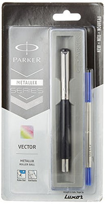 Parker Vector Metallix Black Roller Ball Pen With Swiss Knife - Blue Ink, Pack Of 1