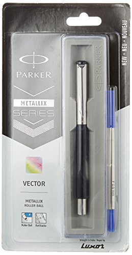 Parker Vector Metallix Black Roller Ball Pen With Swiss Knife - Blue Ink, Pack Of 1
