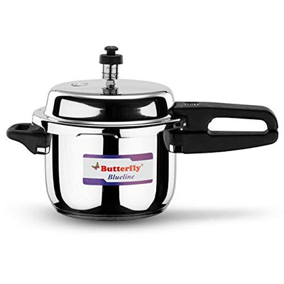 Butterfly Blue Line Stainless Steel Outer Lid Pressure Cooker, 3 Litre (Indian Plug)