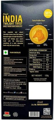 Amul India Twilight Tryst Single Origin Dark Chocolate(125g X 3) Bars (3 x 125 g)