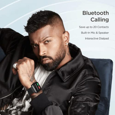 boAt Wave Leap Call Smart Watch with 1.83" HD Display, Advanced Bluetooth Calling, Coins,Multiple Watch Faces, Multi-Sports Modes, IP68, HR & SpO2, Metallic Design, Weather Forecasts(Active Black)