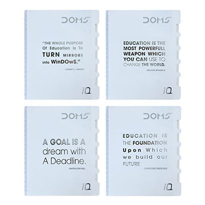 Doms 5 Subject IQ Executive Series Notebook | Ruled | 70GSM | 300 Pages | 25.0 x 17.8 cm | Pack of 1 | For School, College and Office Use