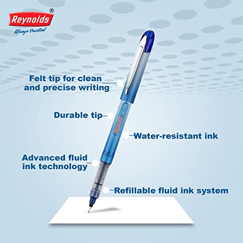 Reynolds Feltek 0.7mm Gel Pen - Blue Ink, Pack of 5