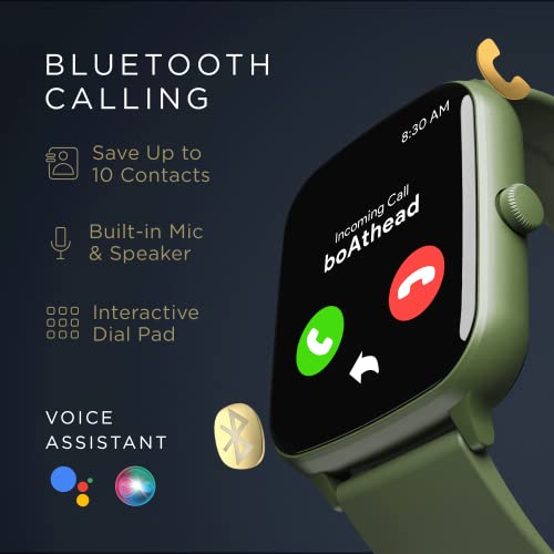 boAt Wave Style Call Smart Watch with Advanced BT Calling Chip,DIY Watch Face Studio, Coins, 1.69" HD Display, Health Ecosystem, Live Cricket Scores, Quick Replies, HR & SpO2(Olive Green)