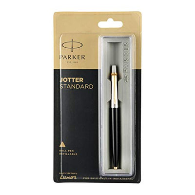Parker Jotter Standard Ball Pen Gold Trim - Blue Ink, Pack Of 1
