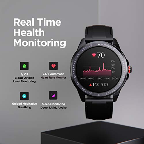 boAt Flash Edition Smart Watch with Activity Tracker, Multiple Sports Modes, 1.3" Screen, 170+ Watch Faces, Sleep Monitor, Gesture, Camera & Music Control, IP68 & 7 Days Battery Life(Lightning Black)