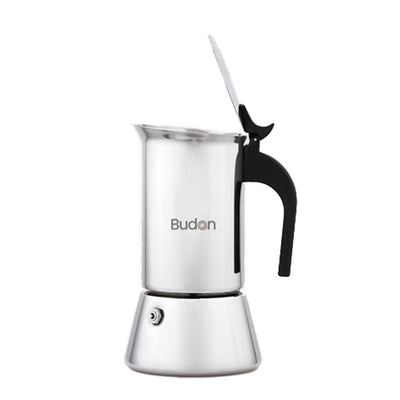 Budan Induction Moka Pot 6 Cup Stainless Steel Espresso Maker, stovetop coffee maker