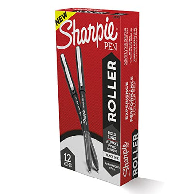 Sharpie Rollerball Pen Black 0.7Mm, 12 Markers