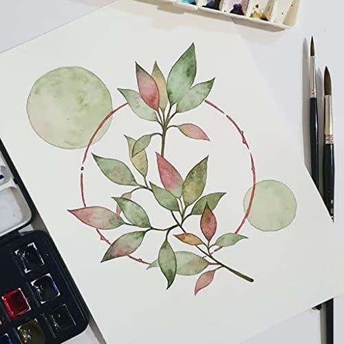 Canson Montval 24x32cm Natural White Cold Pressed 300 GSM Watercolour Paper, Long Side Glued (Pad of 100 Sheets)