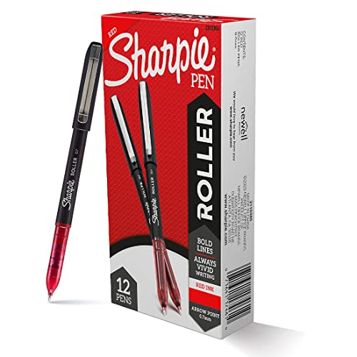 Sharpie Rollerball Pen Red 0.7Mm, 12 Markers