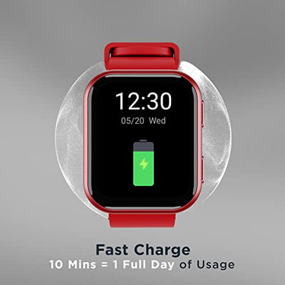 boAt Blaze Smart Watch with 1.75” HD Display, Fast Charge, Apollo 3 Blue Plus Processor, 24x7 Heart Rate & SpO2 Monitor, Multiple Watch Faces, Multiple Sports Modes & 7 Days Battery Life(Raging Red)