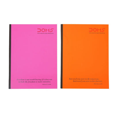 Doms Neon Series Soft Bound Notebook -  Single Line