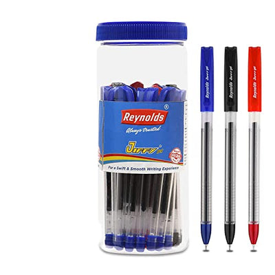 Reynolds Jiffy 0.5mm Gel Pen - 15 Blue, 5 Black & 5 Red, Pack of 25