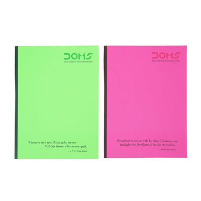 Doms Neon Series Soft Bound Notebook - Unruled