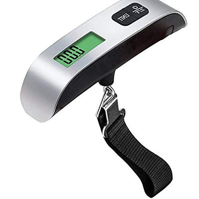 ADDCART Plastic 50 Kg Digital Luggage Scale with LCD Display Backlight Temperature Sensor and Tare Function Weighing Scale(Silver Color)