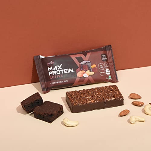 RiteBite Max Protein Active Choco Fudge Protein Bars (Pack of 6) * 75gm each 20g Protein Blend, Fiber, Vitamins & Minerals , No Preservatives, 100% Veg, For Energy, Fitness & Immunity
