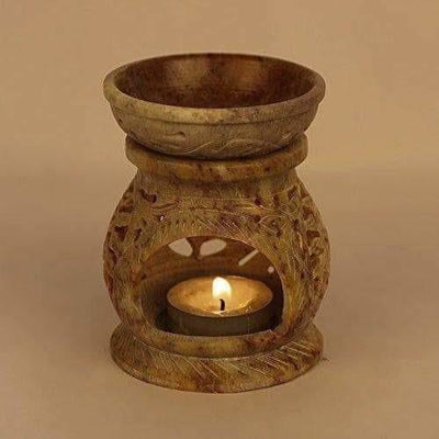 Handcrafted Soapstone Aroma Burner, Oil Diffuses
