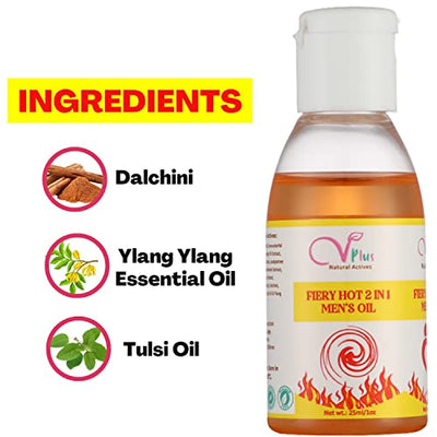 Vigini Fiery Hot Massage Oil for Men (25ml) – Natural and Powerful Formula for Men