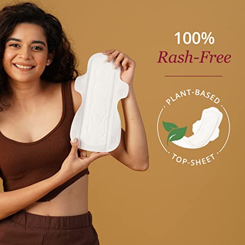 Carmesi Sensitive Sanitary Pads - 20 Pads (Xxl) - Certified 100% Rash-Free By Gynecologist - Natural Plant Top Sheet - No Fragrance, No Chlorine - With Disposal Bags, Pack of 1