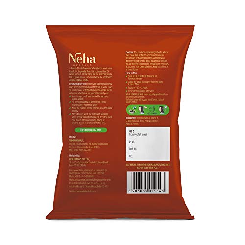 10x Neha Herbals Henna Hair Colour, 150g (Pack of 10) - Brown