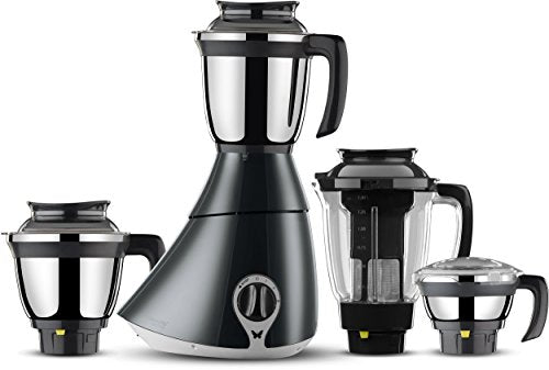Butterfly Matchless Mixer Grinder, 750W, 4 Jars (Grey/ White) (Indian Plug)