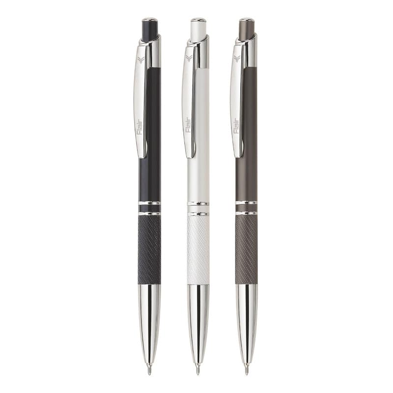 Flair Miami Metal Ball Pen Box Pack, Blue Ink