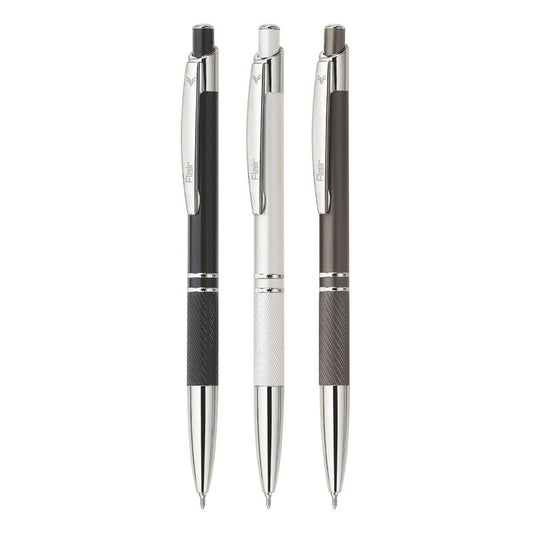 Flair Miami Metal Ball Pen Box Pack, Blue Ink